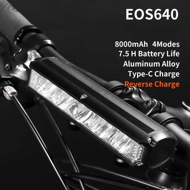 Bicycle Light 8000mAh EOS610 640 Bike Light Waterproof Flashlight USB Charging MTB Road Cycling Lamp Bicycle Light Accessories